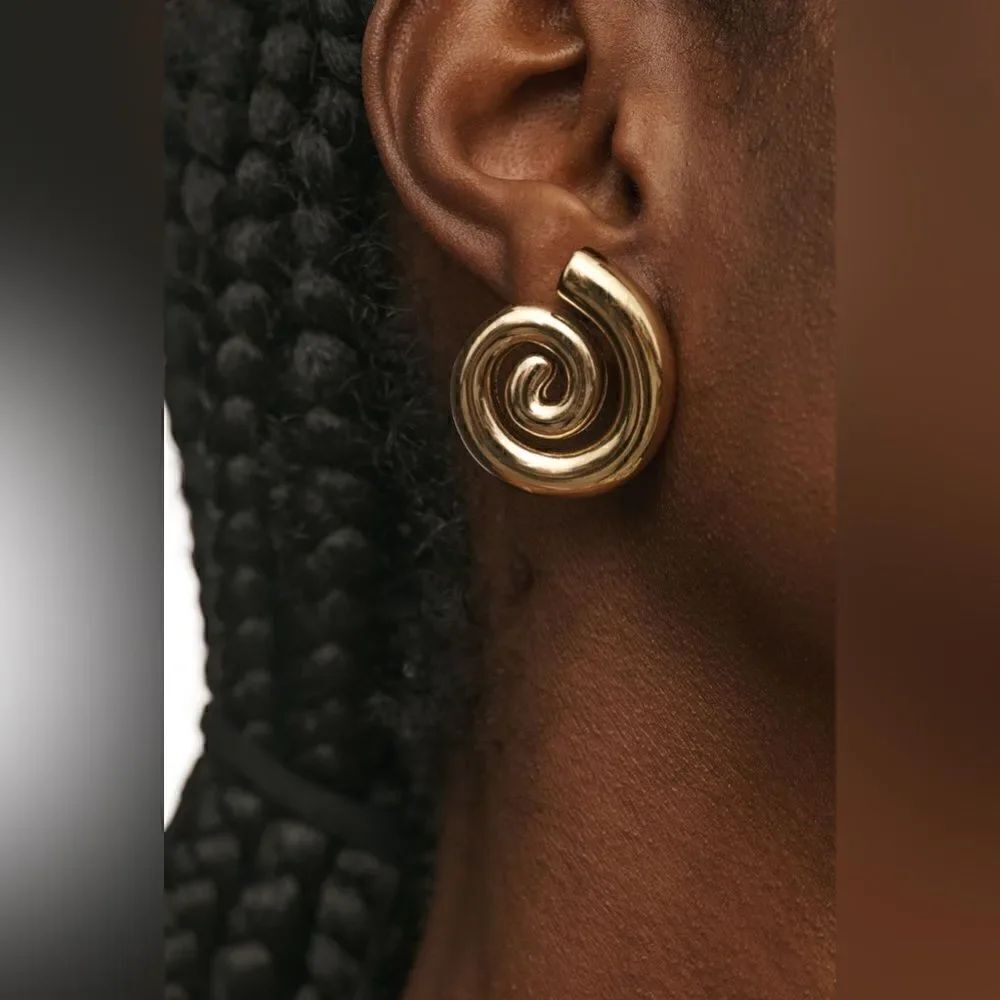 Geo swirl earrings N832